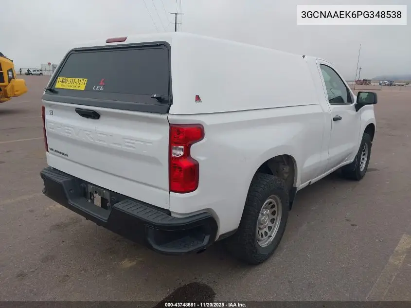 3GCNAAEK6PG348538 2023 Chevrolet Silverado 1500 2Wd Standard Bed Wt