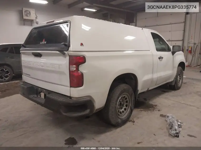 3GCNAAEK8PG335774 2023 Chevrolet Silverado 1500 2Wd Standard Bed Wt