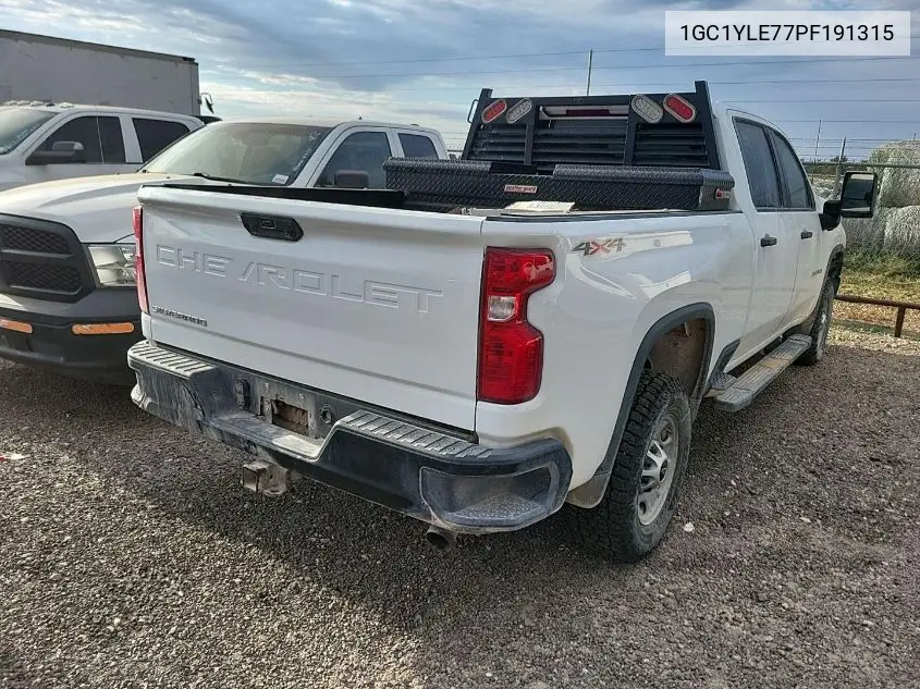 1GC1YLE77PF191315 2023 Chevrolet Silverado 2500Hd 4Wd Standard Bed Wt
