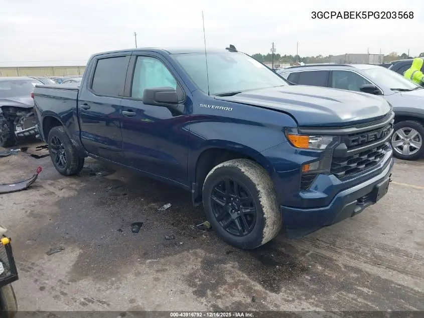 3GCPABEK5PG203568 2023 Chevrolet Silverado 1500 2Wd Short Bed Custom