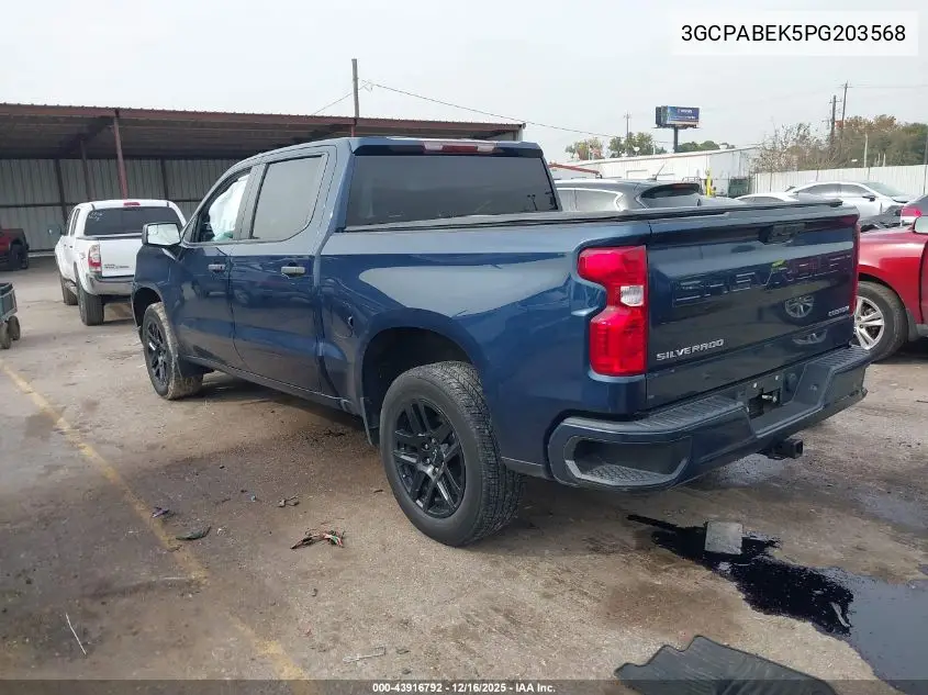 3GCPABEK5PG203568 2023 Chevrolet Silverado 1500 2Wd Short Bed Custom