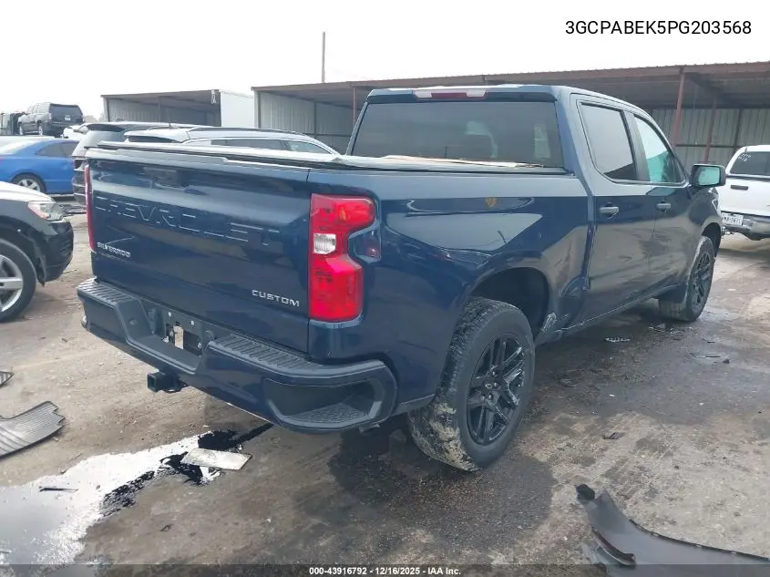 3GCPABEK5PG203568 2023 Chevrolet Silverado 1500 2Wd Short Bed Custom