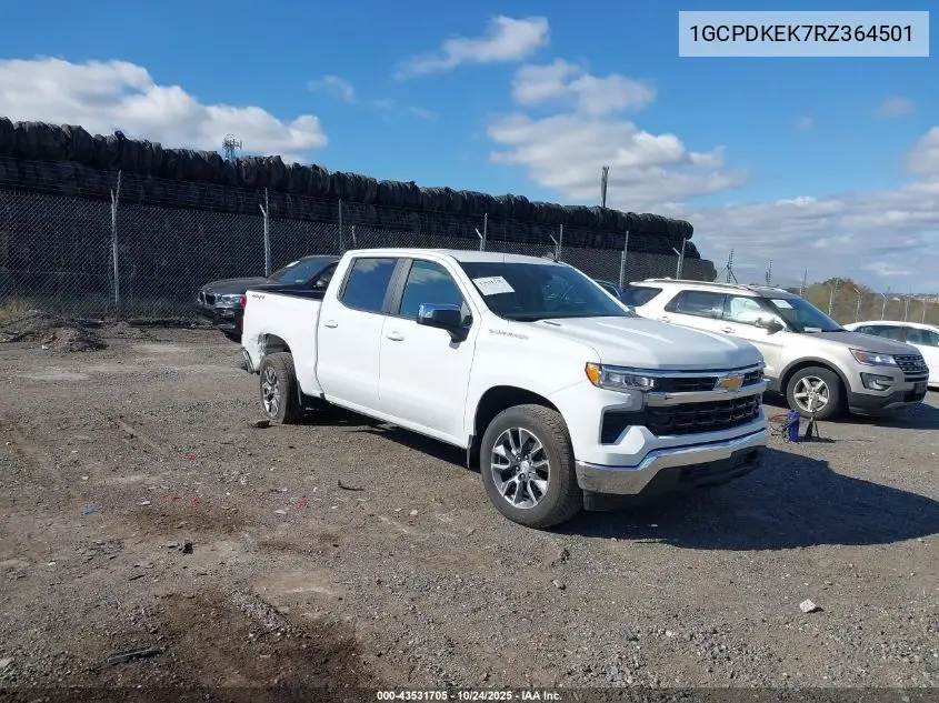 1GCPDKEK7RZ364501 2024 Chevrolet Silverado 1500 4Wd Short Bed Lt With 2Fl