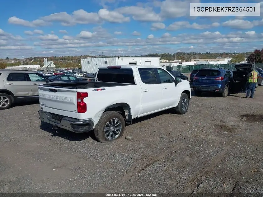 1GCPDKEK7RZ364501 2024 Chevrolet Silverado 1500 4Wd Short Bed Lt With 2Fl