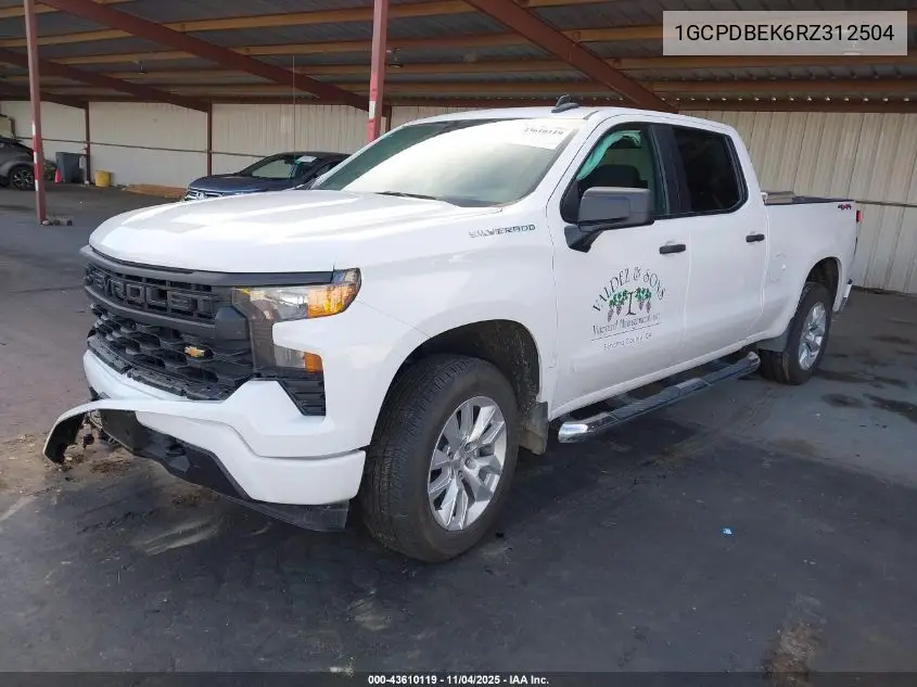 1GCPDBEK6RZ312504 2024 Chevrolet Silverado 1500 4Wd Standard Bed Custom