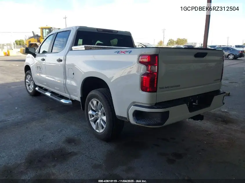 1GCPDBEK6RZ312504 2024 Chevrolet Silverado 1500 4Wd Standard Bed Custom