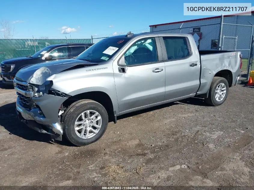 1GCPDKEK8RZ211707 2024 Chevrolet Silverado 1500 4Wd Short Bed Lt With 2Fl