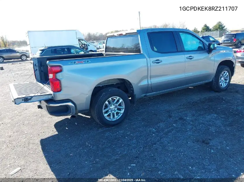 1GCPDKEK8RZ211707 2024 Chevrolet Silverado 1500 4Wd Short Bed Lt With 2Fl