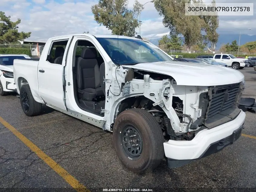 3GCPABEK7RG127578 2024 Chevrolet Silverado 1500 2Wd Short Bed Custom