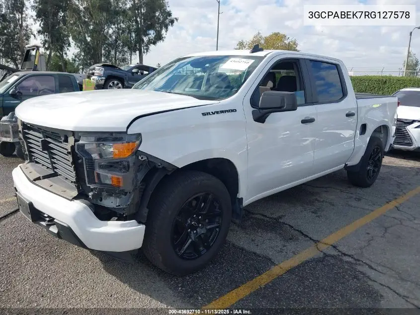 3GCPABEK7RG127578 2024 Chevrolet Silverado 1500 2Wd Short Bed Custom