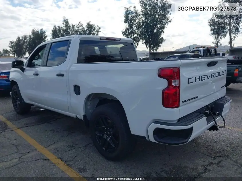 3GCPABEK7RG127578 2024 Chevrolet Silverado 1500 2Wd Short Bed Custom