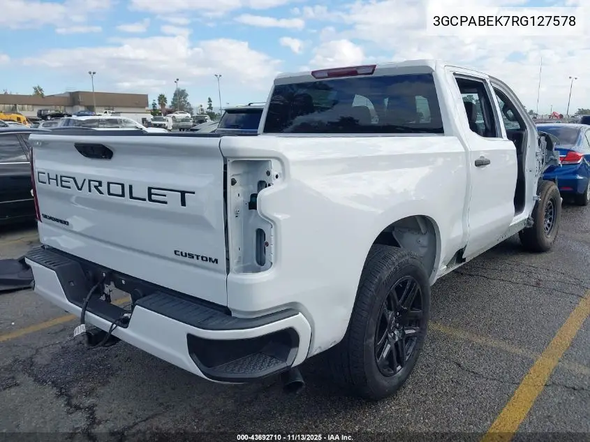 3GCPABEK7RG127578 2024 Chevrolet Silverado 1500 2Wd Short Bed Custom
