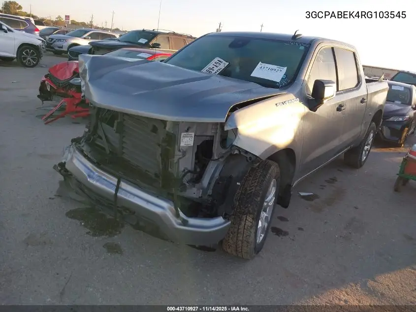 3GCPABEK4RG103545 2024 Chevrolet Silverado 1500 2Wd Short Bed Custom