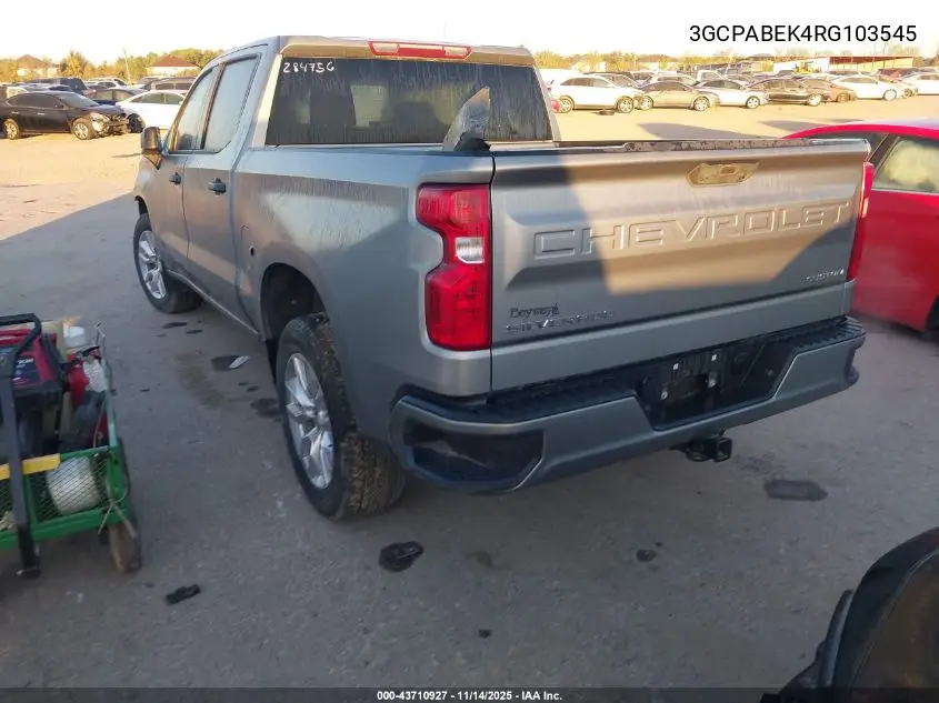 3GCPABEK4RG103545 2024 Chevrolet Silverado 1500 2Wd Short Bed Custom