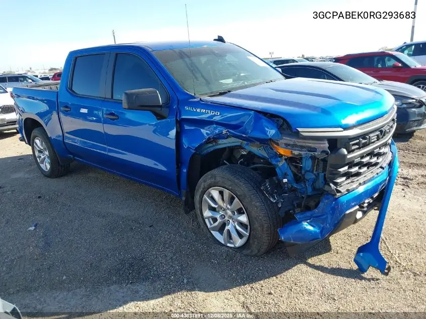 3GCPABEK0RG293683 2024 Chevrolet Silverado 1500 2Wd Short Bed Custom