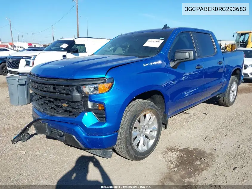 3GCPABEK0RG293683 2024 Chevrolet Silverado 1500 2Wd Short Bed Custom
