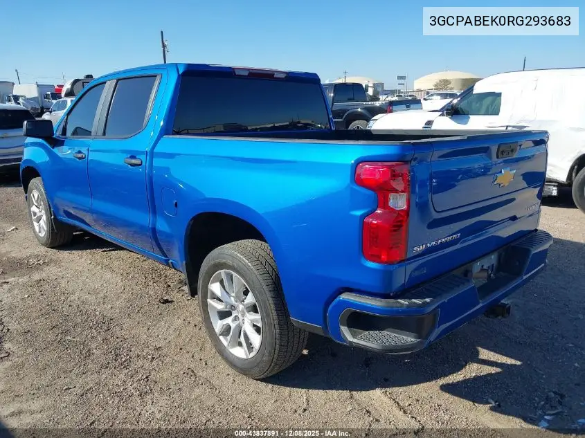 3GCPABEK0RG293683 2024 Chevrolet Silverado 1500 2Wd Short Bed Custom