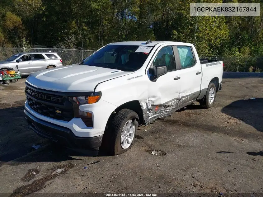 1GCPKAEK8SZ167844 2025 Chevrolet Silverado 1500 4Wd Short Bed Wt