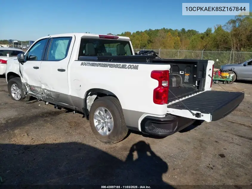 1GCPKAEK8SZ167844 2025 Chevrolet Silverado 1500 4Wd Short Bed Wt