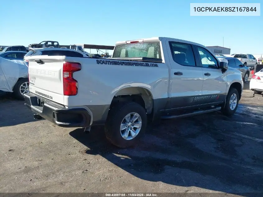 1GCPKAEK8SZ167844 2025 Chevrolet Silverado 1500 4Wd Short Bed Wt