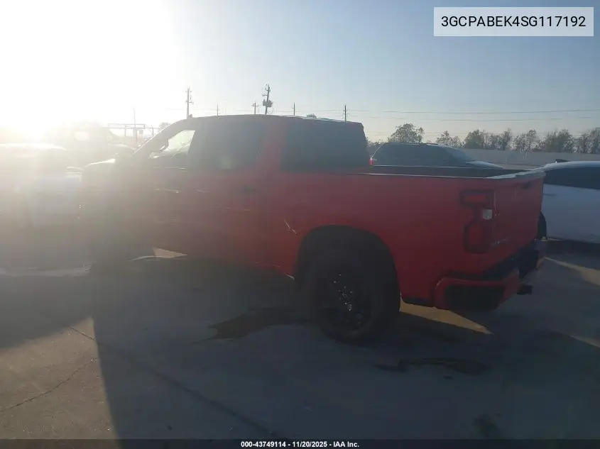 3GCPABEK4SG117192 2025 Chevrolet Silverado 1500 2Wd Short Bed Custom