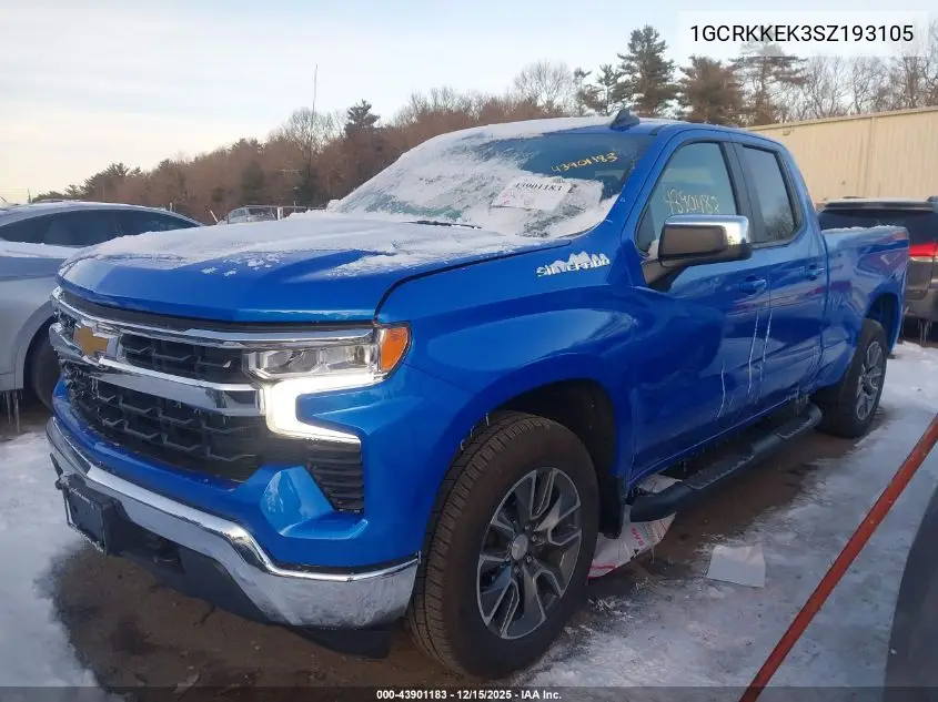1GCRKKEK3SZ193105 2025 Chevrolet Silverado 1500 4Wd Standard Bed Lt With 2Ft