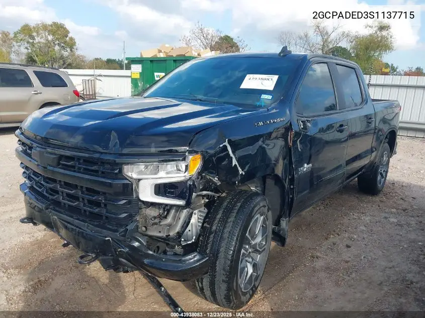 2GCPADED3S1137715 2025 Chevrolet Silverado 1500 2Wd Short Bed Rst