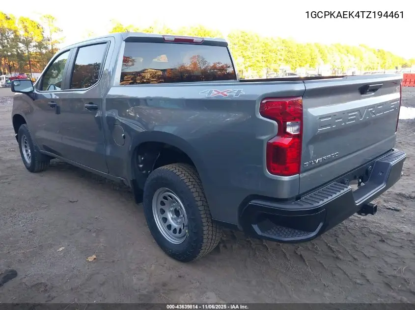 1GCPKAEK4TZ194461 2026 Chevrolet Silverado 1500 4Wd Short Bed Wt/4Wd Standard Bed Wt