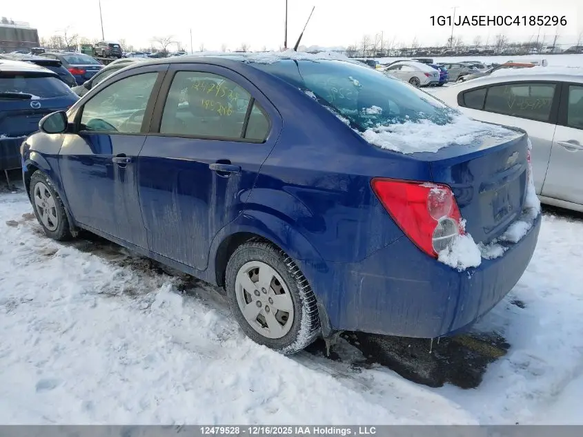 1G1JA5EH0C4185296 2012 Chevrolet Sonic Ls