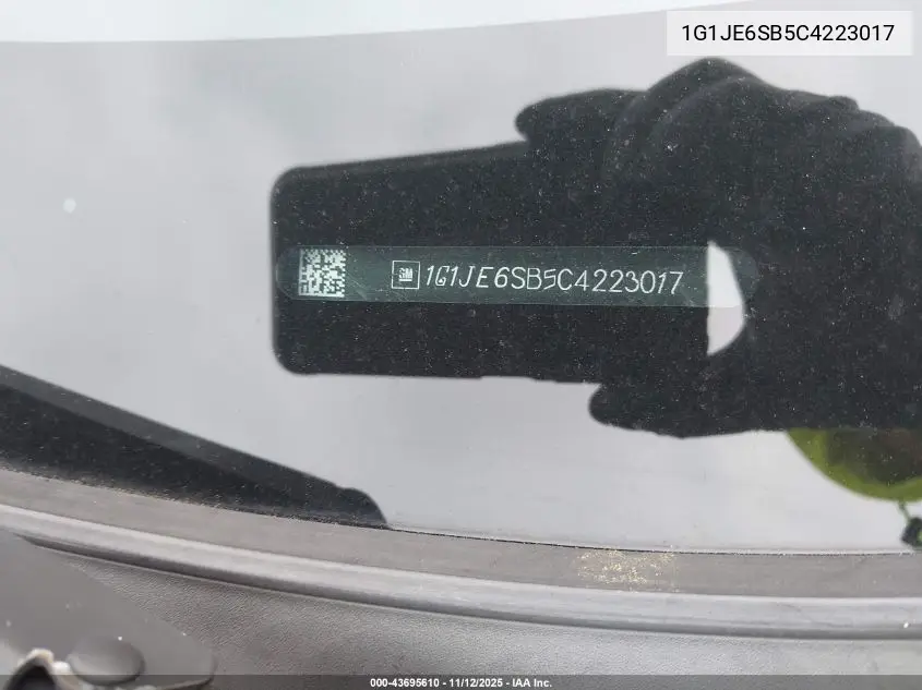 1G1JE6SB5C4223017 2012 Chevrolet Sonic 2Lz