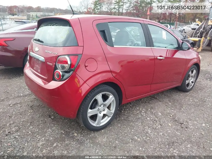 1G1JE6SB5C4223017 2012 Chevrolet Sonic 2Lz
