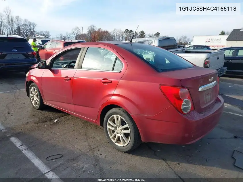 1G1JC5SH4C4166118 2012 Chevrolet Sonic 2Lt