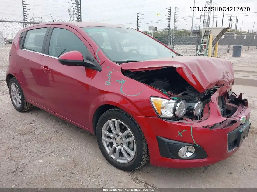 1G1JC6SH0C4217670 2012 Chevrolet Sonic 2Lt