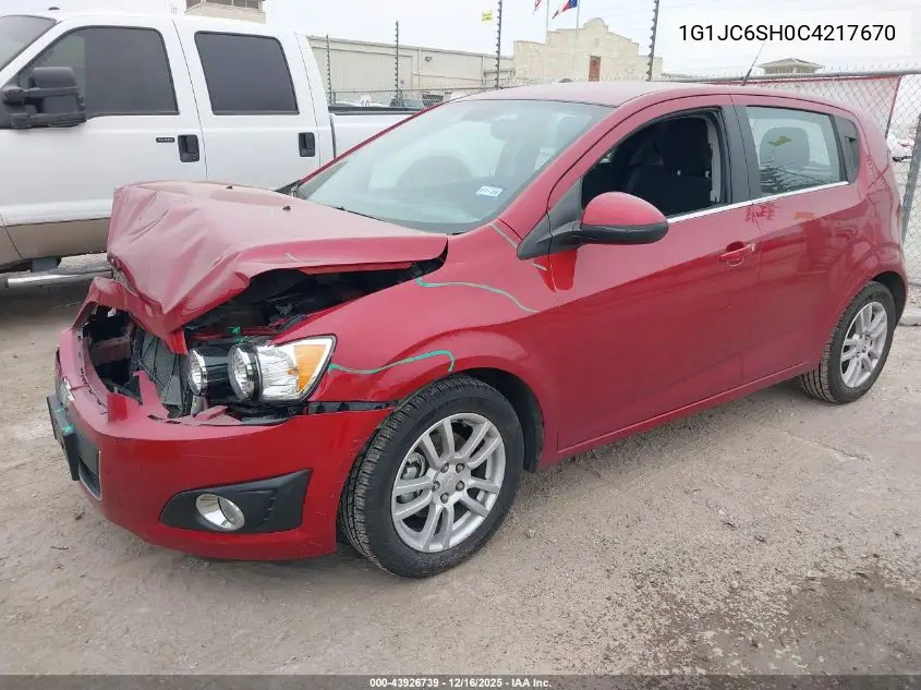 1G1JC6SH0C4217670 2012 Chevrolet Sonic 2Lt