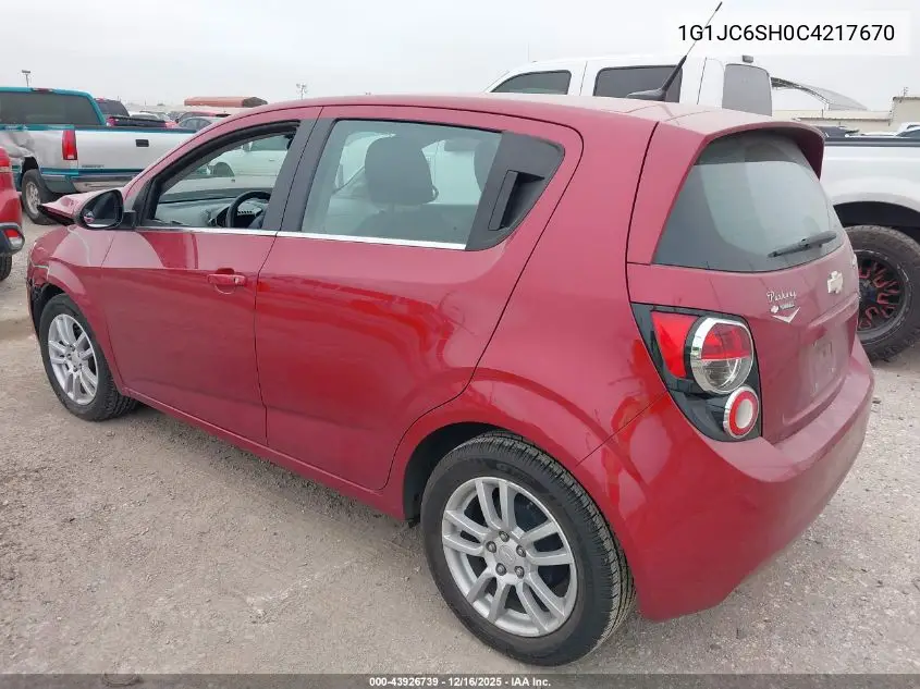 1G1JC6SH0C4217670 2012 Chevrolet Sonic 2Lt