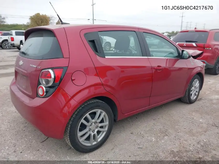 1G1JC6SH0C4217670 2012 Chevrolet Sonic 2Lt