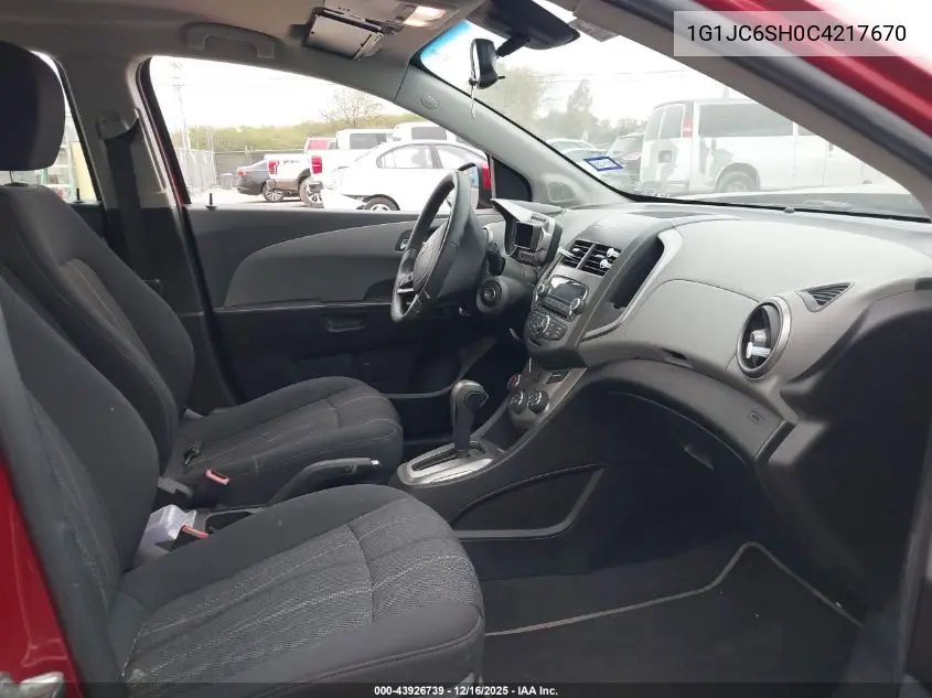 1G1JC6SH0C4217670 2012 Chevrolet Sonic 2Lt