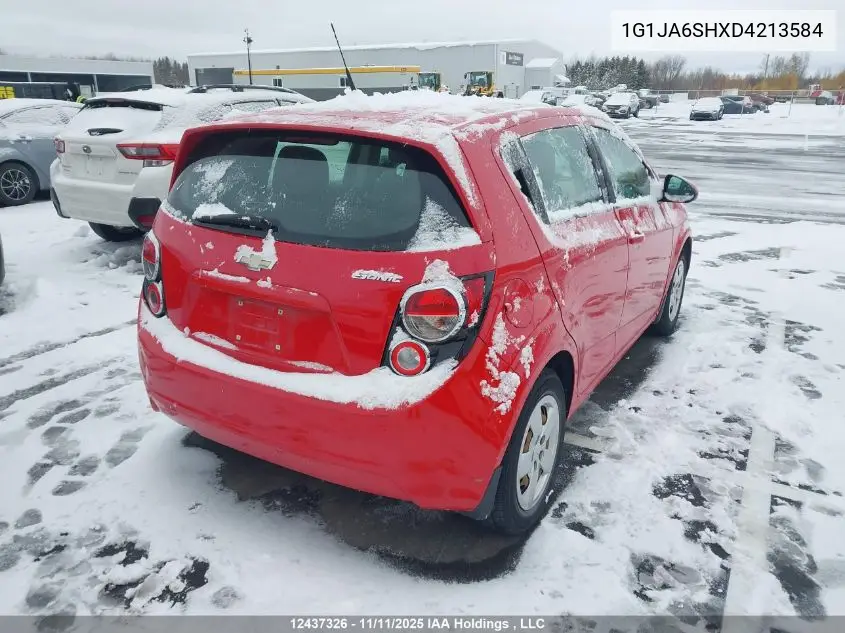 1G1JA6SHXD4213584 2013 Chevrolet Sonic Ls Auto