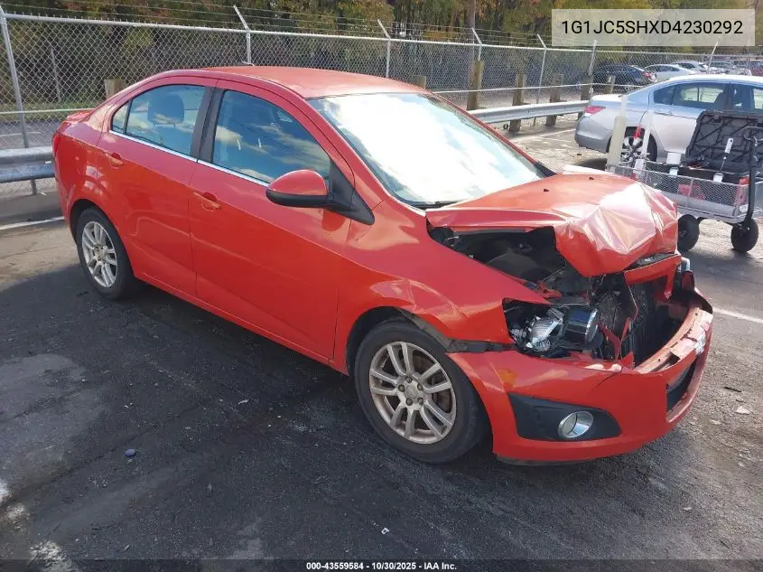1G1JC5SHXD4230292 2013 Chevrolet Sonic Lt Auto