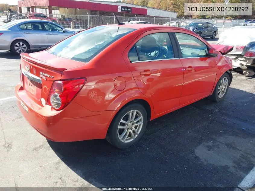 1G1JC5SHXD4230292 2013 Chevrolet Sonic Lt Auto