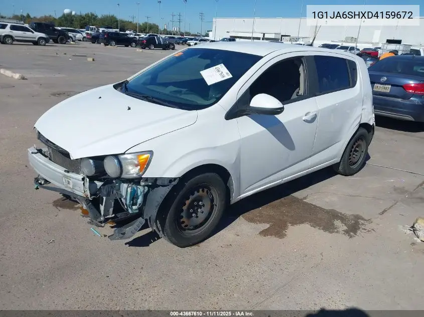 1G1JA6SHXD4159672 2013 Chevrolet Sonic Ls Auto