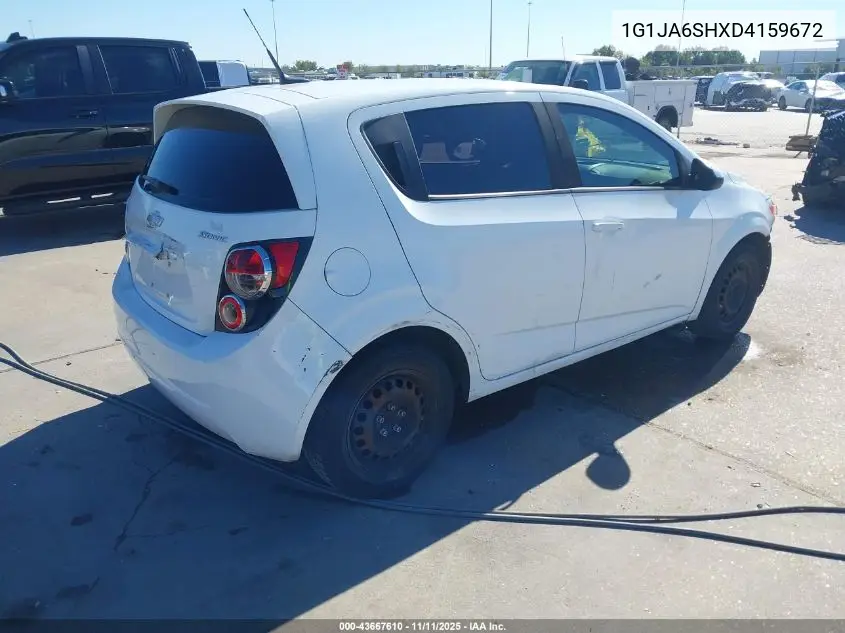 1G1JA6SHXD4159672 2013 Chevrolet Sonic Ls Auto
