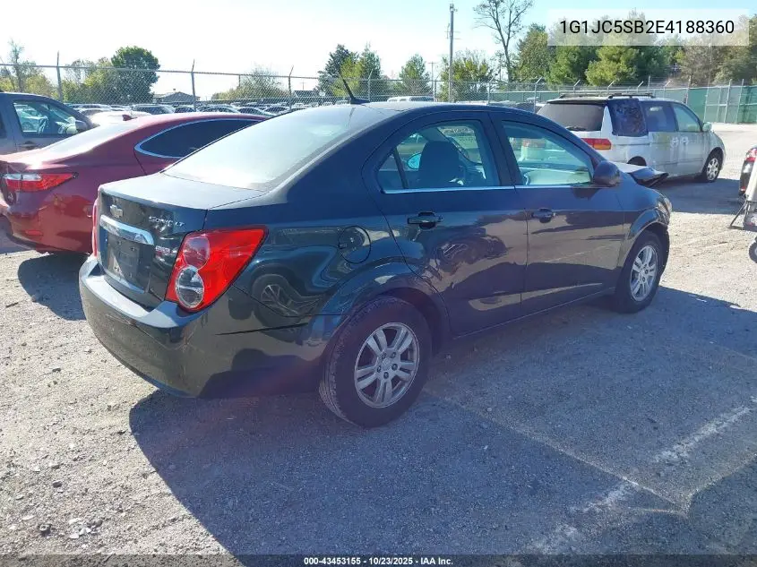 1G1JC5SB2E4188360 2014 Chevrolet Sonic Lt Auto