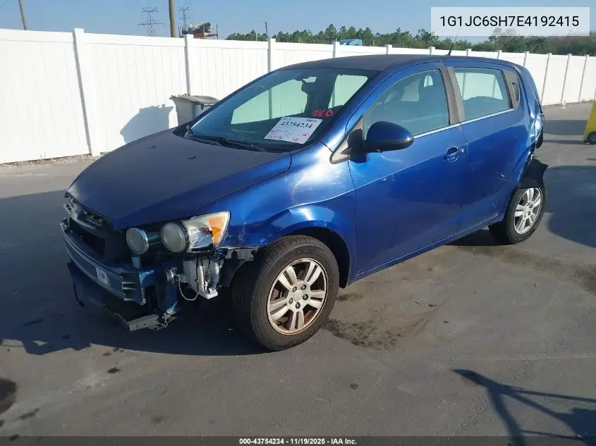 1G1JC6SH7E4192415 2014 Chevrolet Sonic Lt Auto