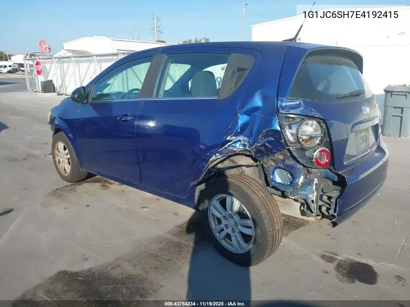 1G1JC6SH7E4192415 2014 Chevrolet Sonic Lt Auto