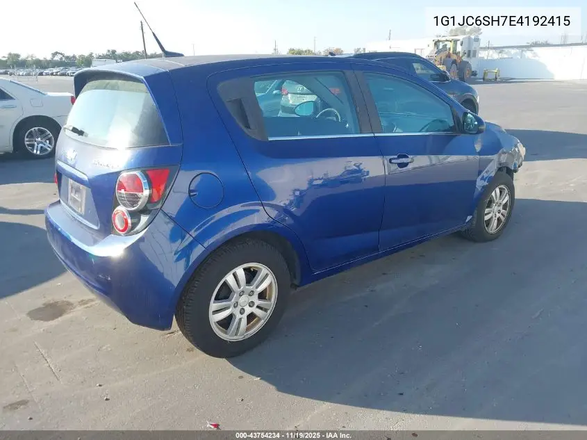 1G1JC6SH7E4192415 2014 Chevrolet Sonic Lt Auto