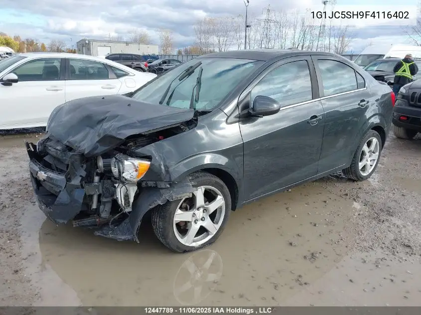 1G1JC5SH9F4116402 2015 Chevrolet Sonic Lt