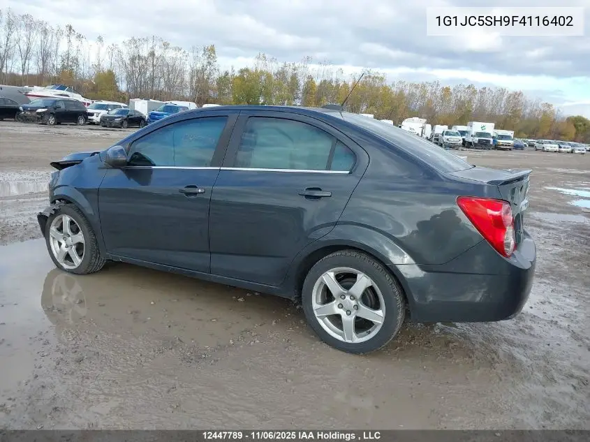 1G1JC5SH9F4116402 2015 Chevrolet Sonic Lt