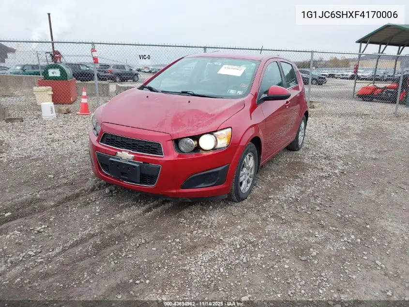 1G1JC6SHXF4170006 2015 Chevrolet Sonic Lt Auto