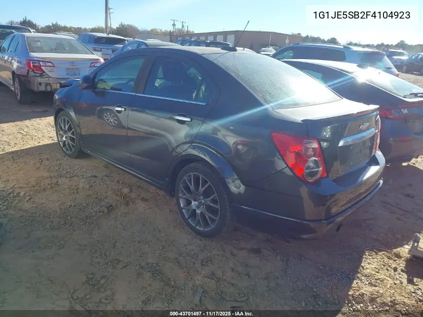 1G1JE5SB2F4104923 2015 Chevrolet Sonic Ltz Auto